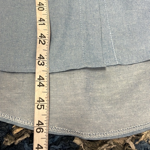 NWT Cupshe Dress Ashtyn Chambray Denim Blue Button Down Pockets Medium New - Picture 9 of 9